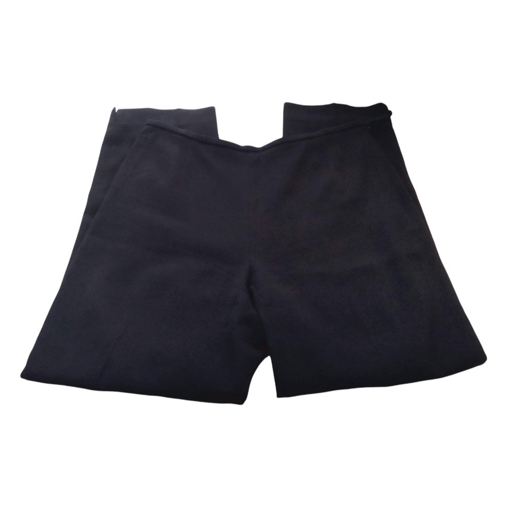 Dana Buchman Dress Pants Womens 12 Black High Rise Straight Leg Pockets